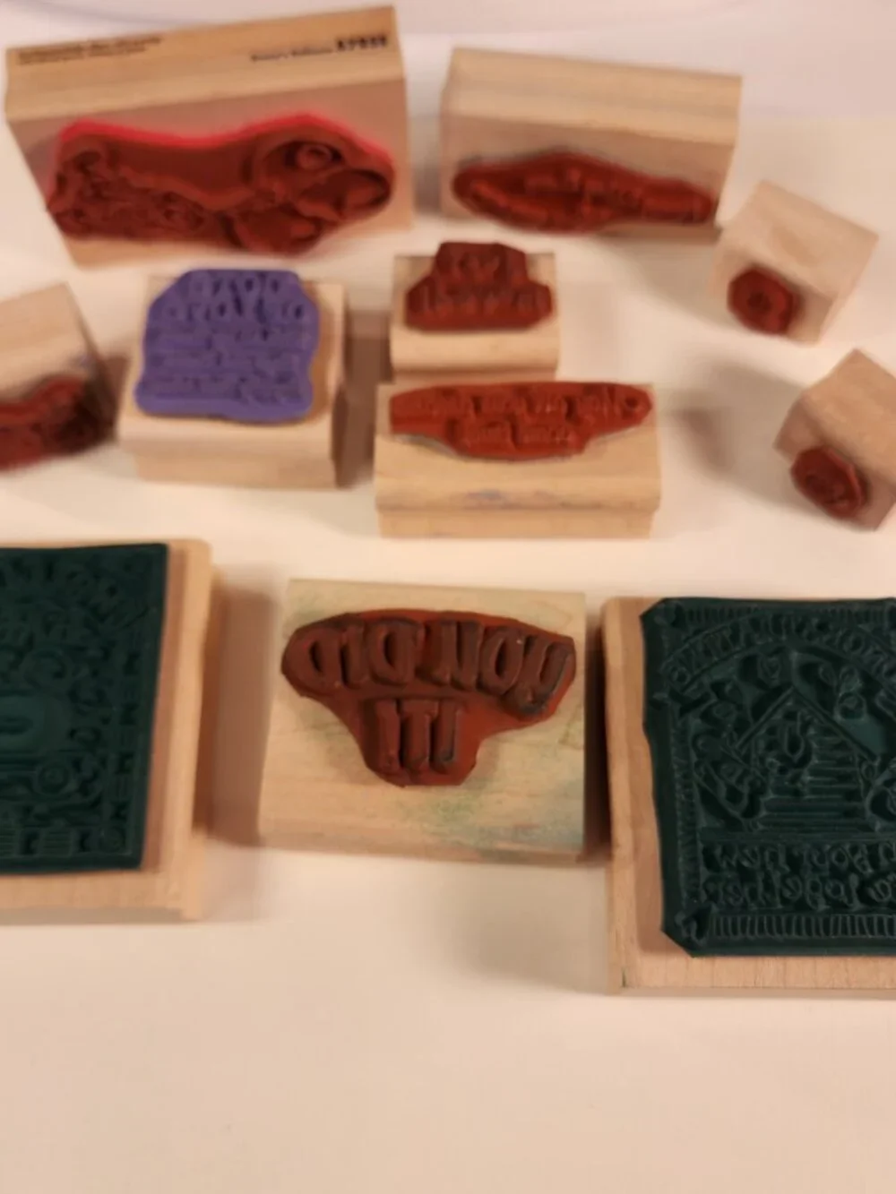 STAMPIN' UP Lot of 11 wood-mounted rubber stamps